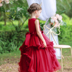 Girls sleeveless sequin Christmas and birthday party dress