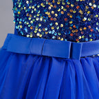 Girls sleeveless sequin Christmas and birthday party dress