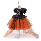 Emma high-low trailing girls Halloween witch dress