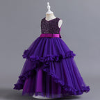 Girls sleeveless sequin Christmas and birthday party dress