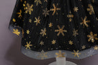 Girls gold star sequin holiday princess dress