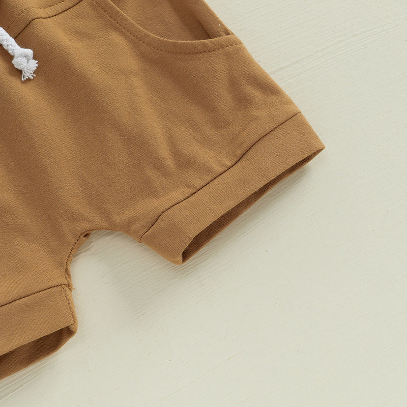 CONTRAST SLOGAN TWO-PIECE SET