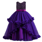 Girls sleeveless sequin Christmas and birthday party dress