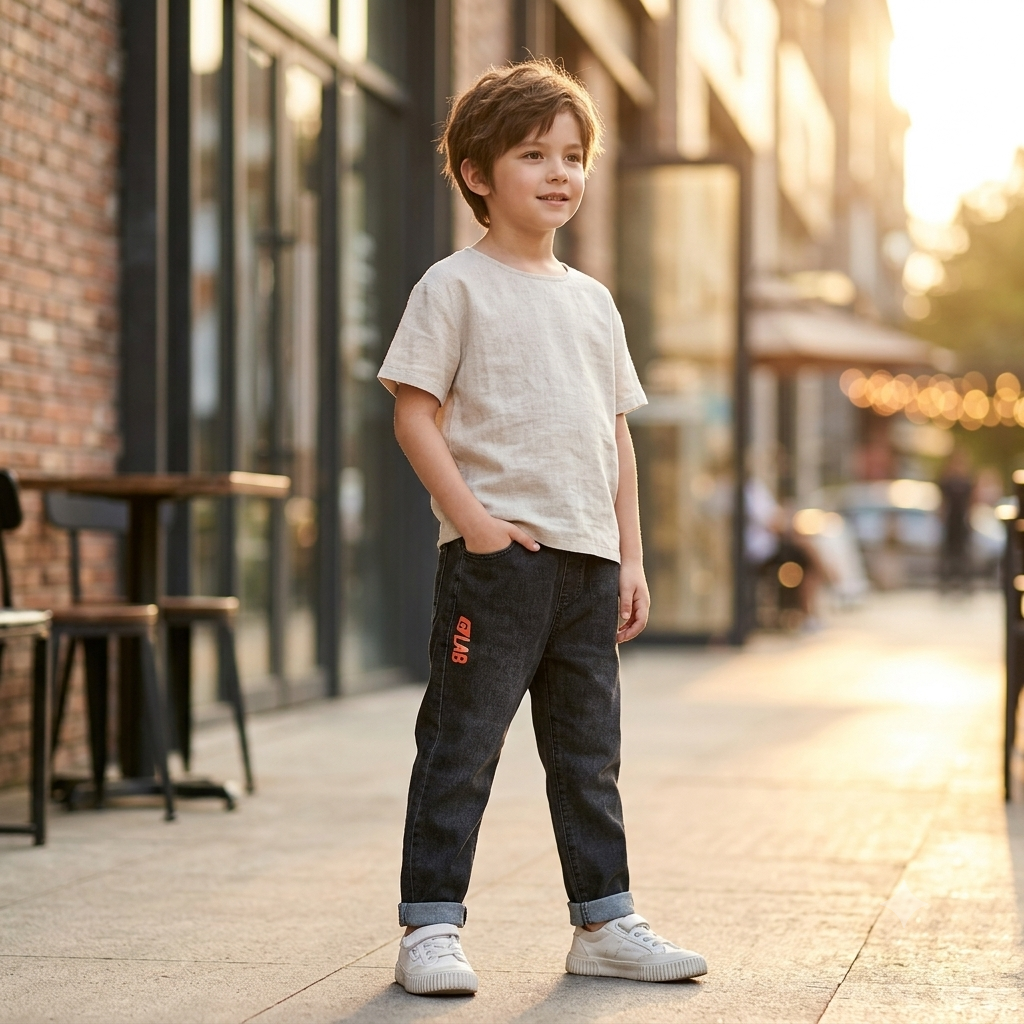 Children's Jeans Thin Loose Trousers
