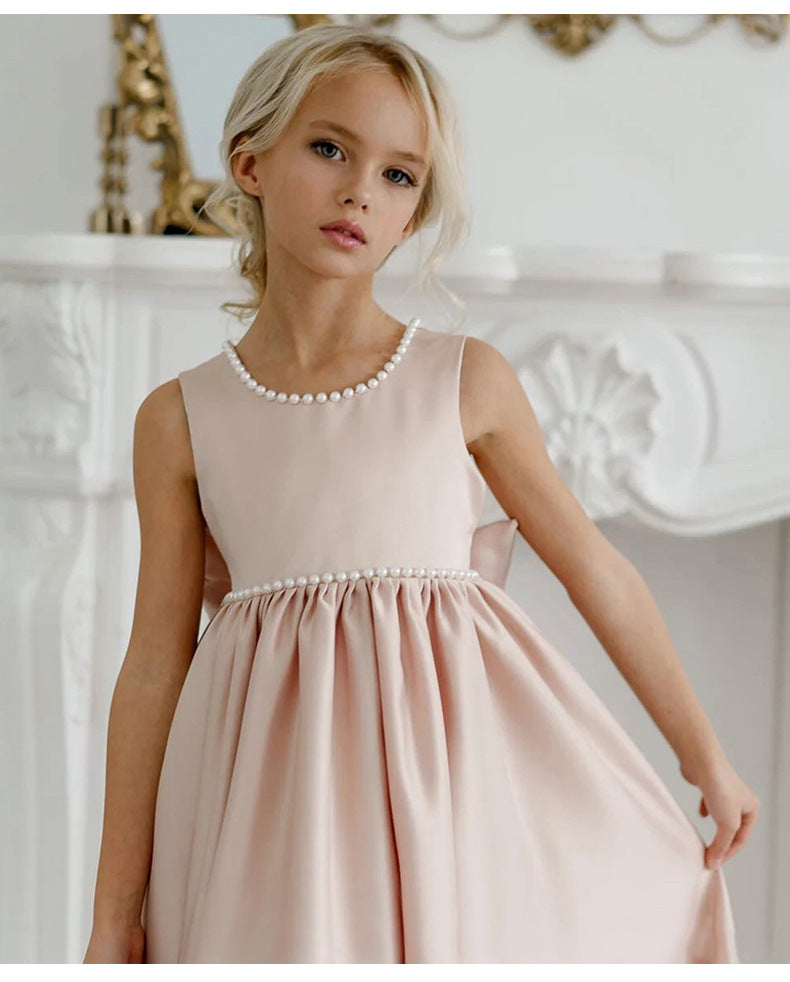 Girls floor-length evening and flower girl gown