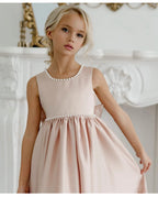 Girls floor-length evening and flower girl gown