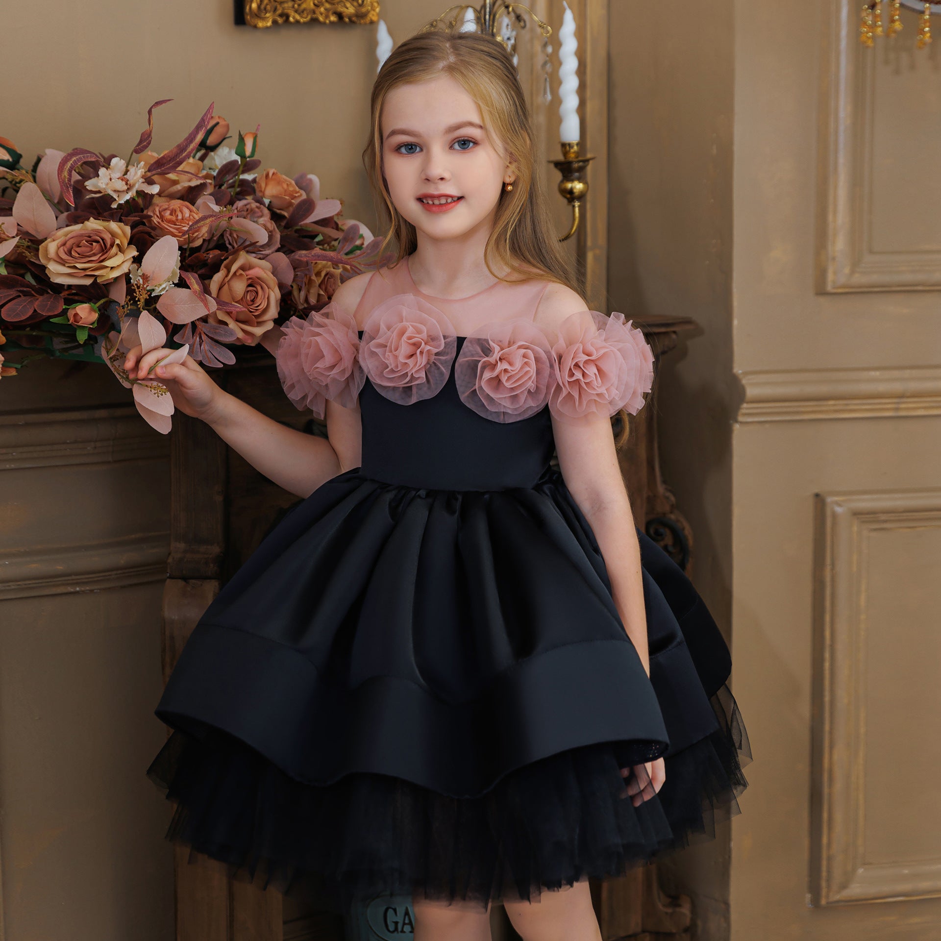 Elegant girls princess dinner party dress