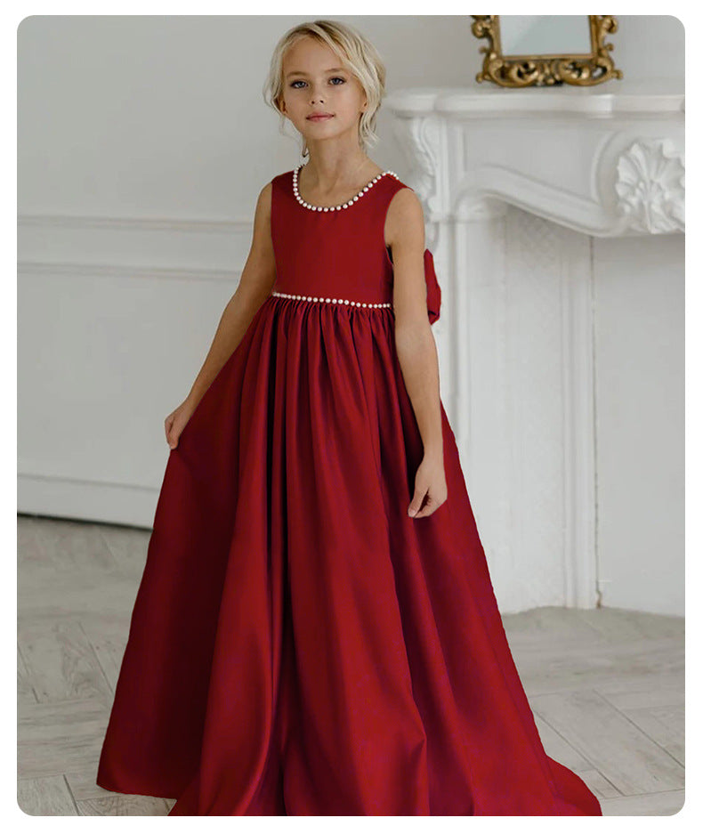 Girls floor-length evening and flower girl gown