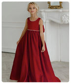 Girls floor-length evening and flower girl gown