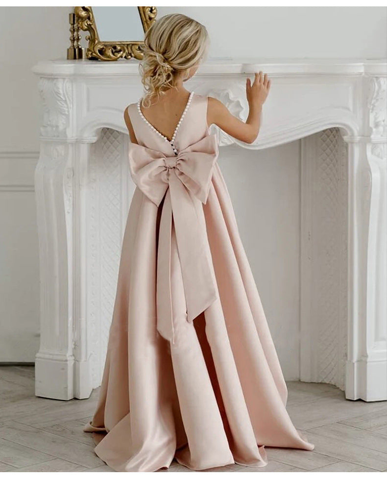 Girls floor-length evening and flower girl gown