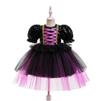 Mia girls purple sequin corset Halloween dress with ombre tulle skirt