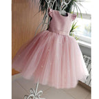 Princess tutu flower girl dress with mesh bow