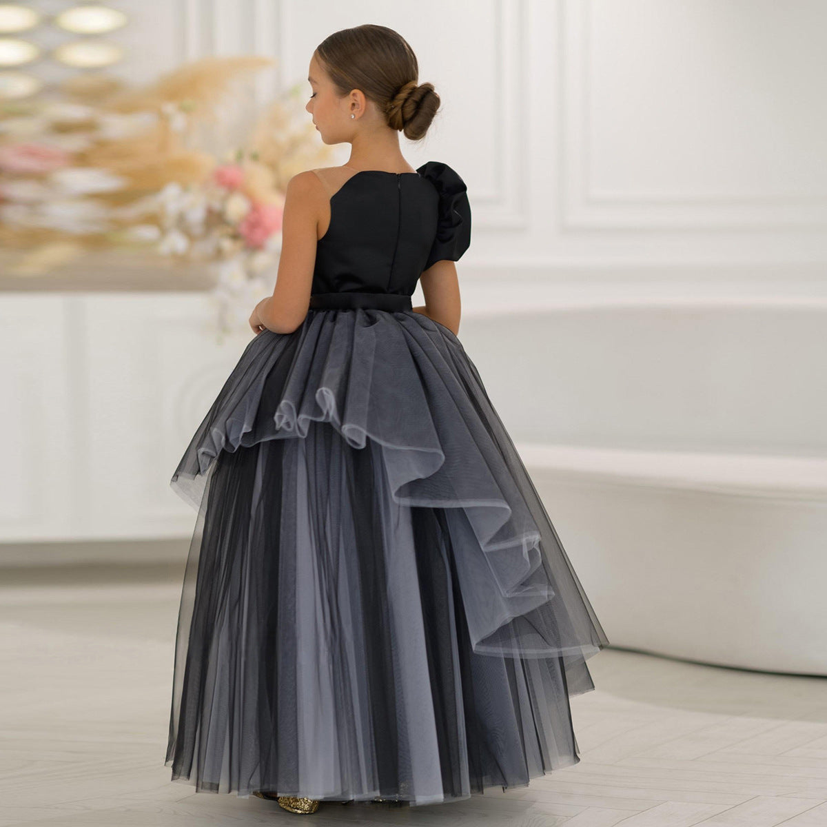 Girls runway princess evening gown