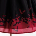 Isabella girls red bat print vampire style Halloween dress