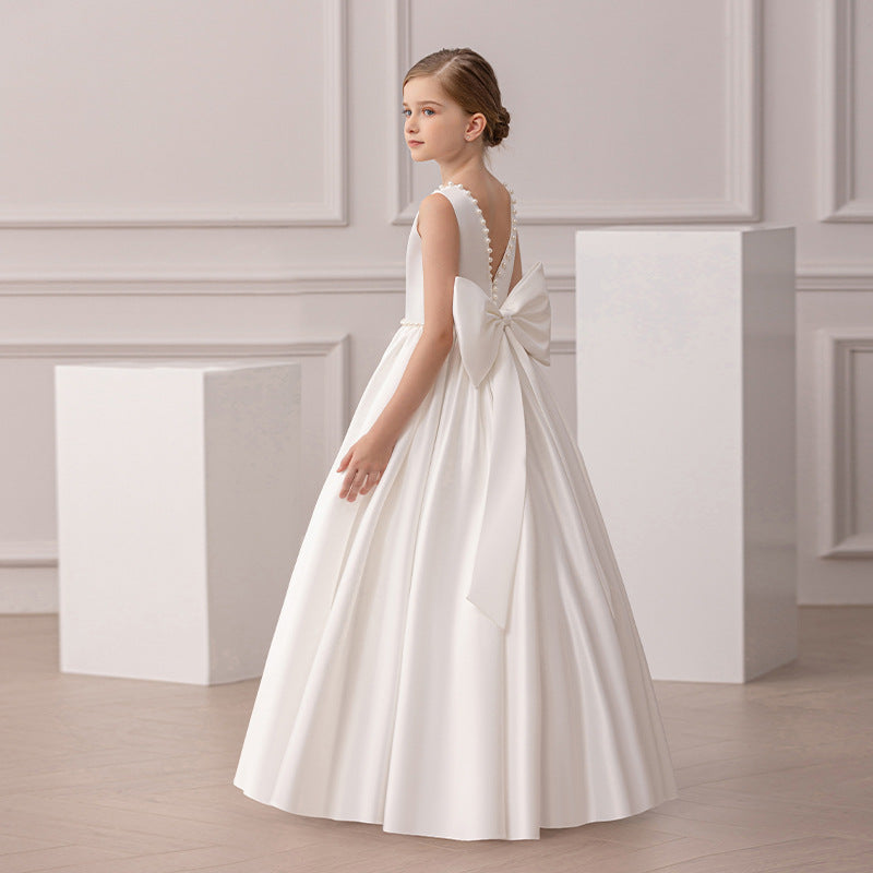 Girls floor-length evening and flower girl gown