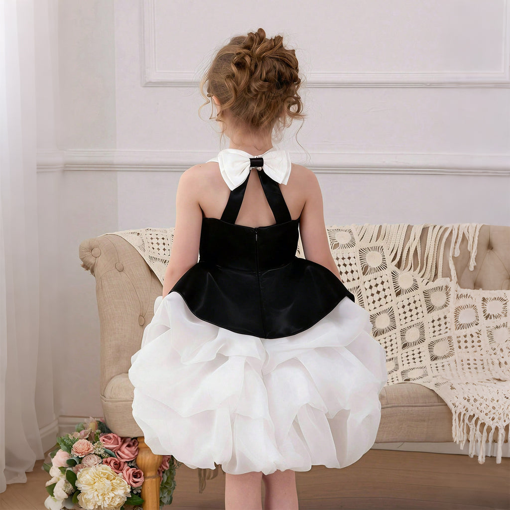 Color block tulle tutu girls birthday dress