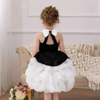 Color block tulle tutu girls birthday dress