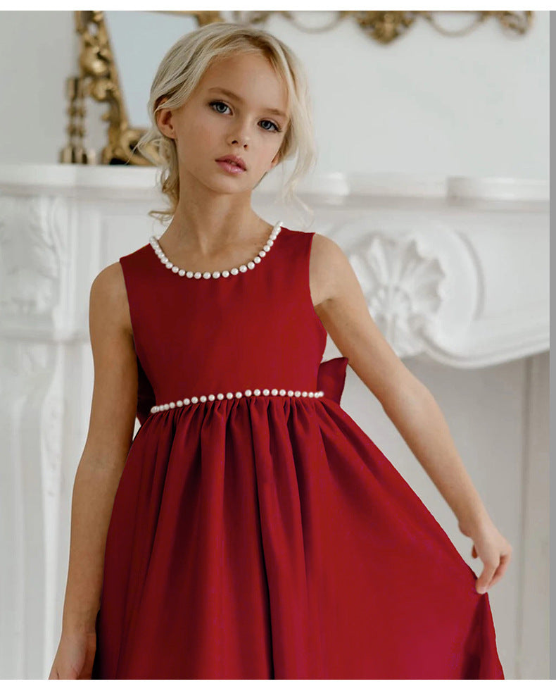 Girls floor-length evening and flower girl gown