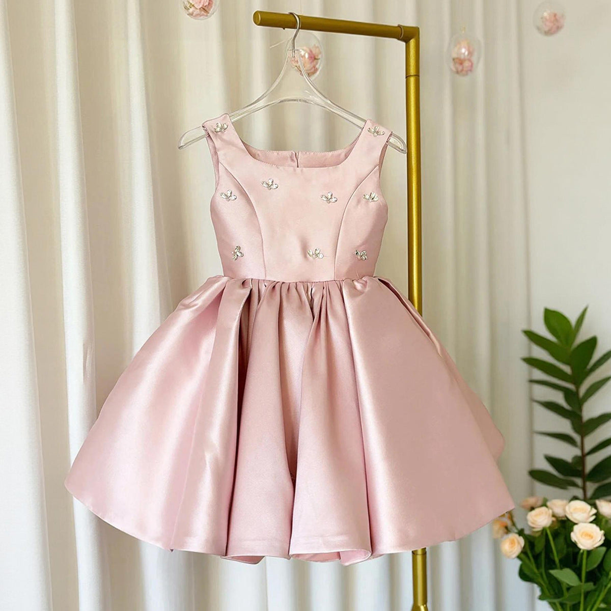 Girls high-end princess flower girl dress