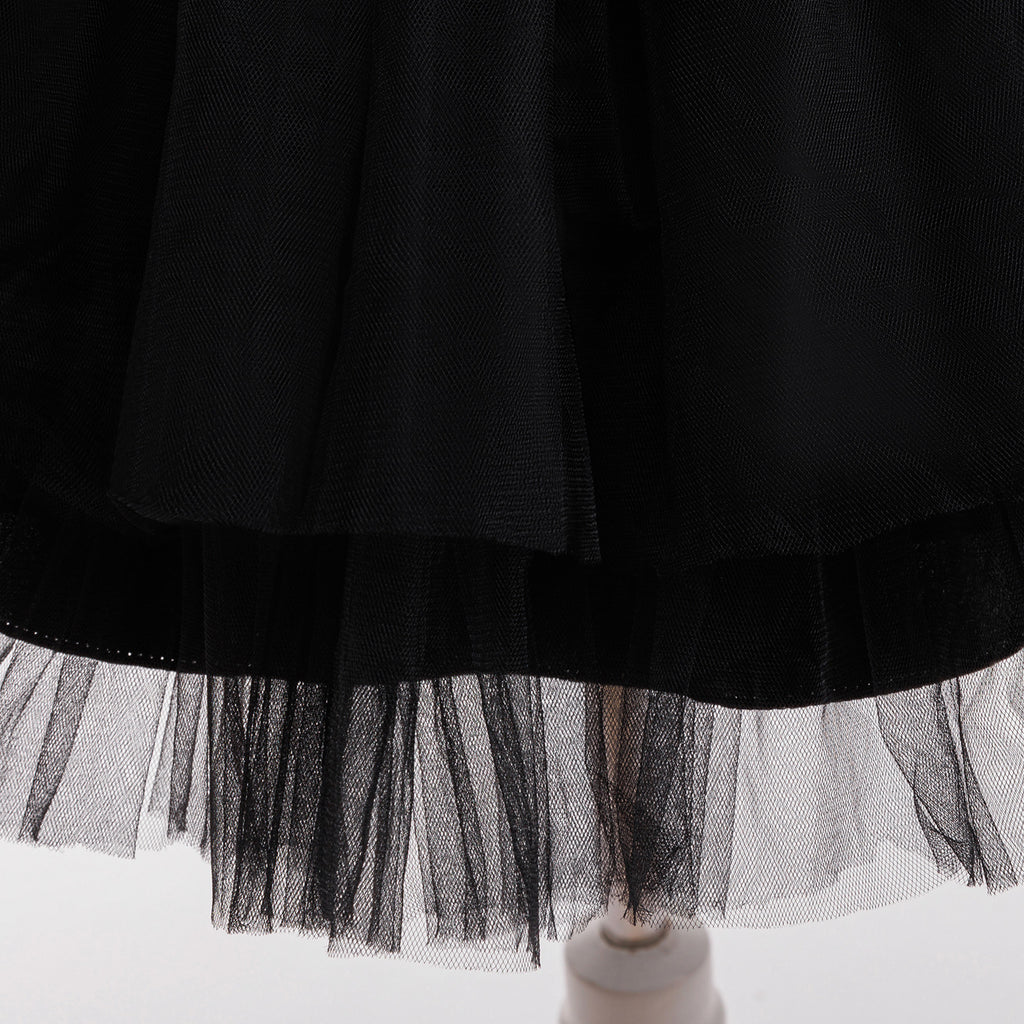 Ava girls Halloween witch costume dress with tutu skirt and witch hat
