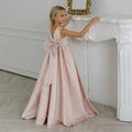Girls floor-length evening and flower girl gown