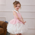 Color block tulle tutu girls birthday dress