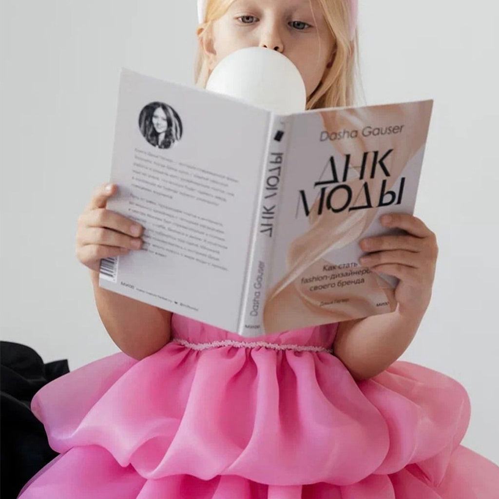Hot pink layered cake birthday dress for girls