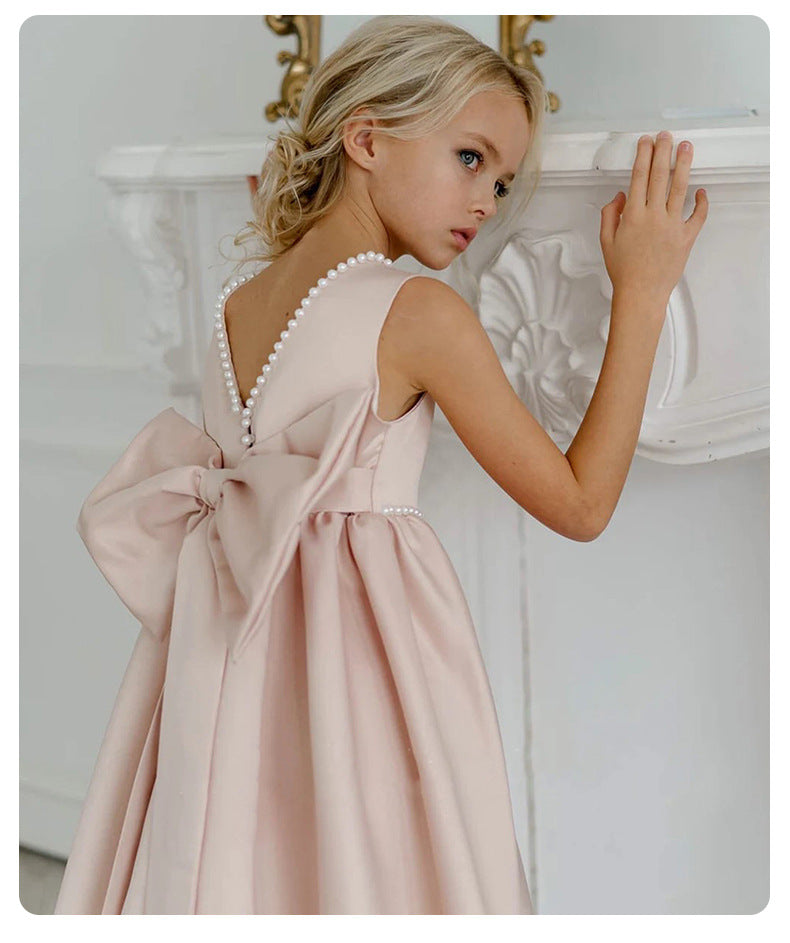 Girls floor-length evening and flower girl gown