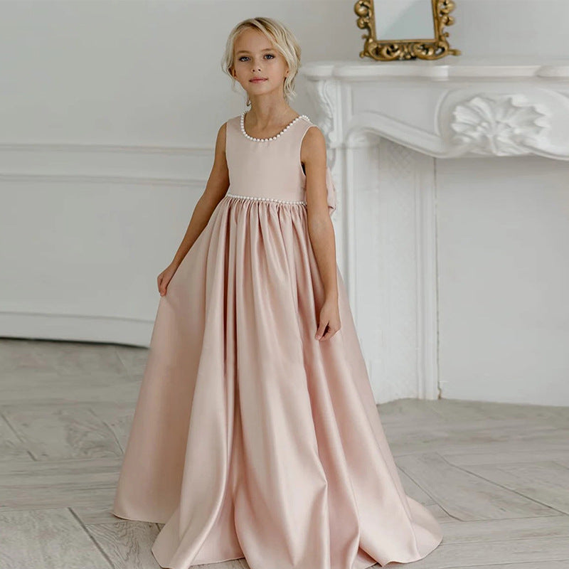 Girls floor-length evening and flower girl gown