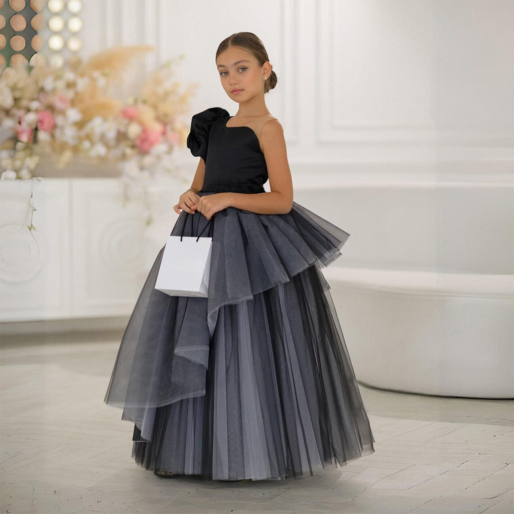 Girls runway princess evening gown