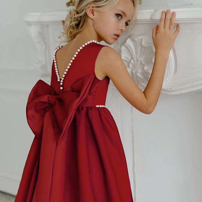 Girls floor-length evening and flower girl gown