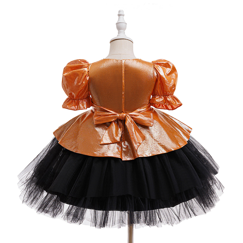 Ava girls Halloween witch costume dress with tutu skirt and witch hat