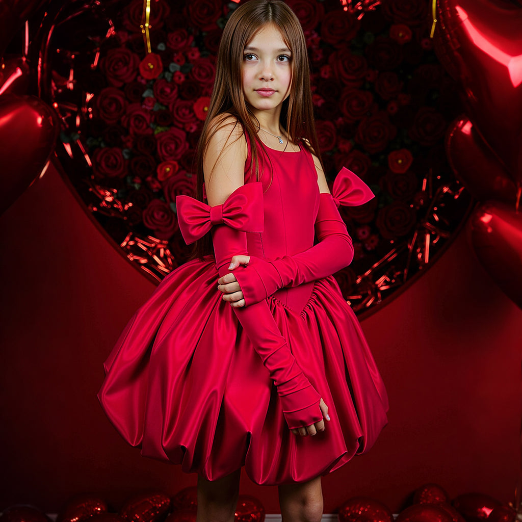 Puffy princess girls birthday party ball gown