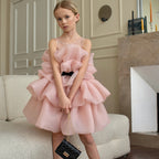 Ruffle cake tiered flower girl and birthday dress