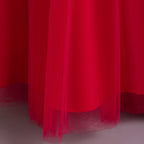Girls long tulle Christmas princess dress with matching headband