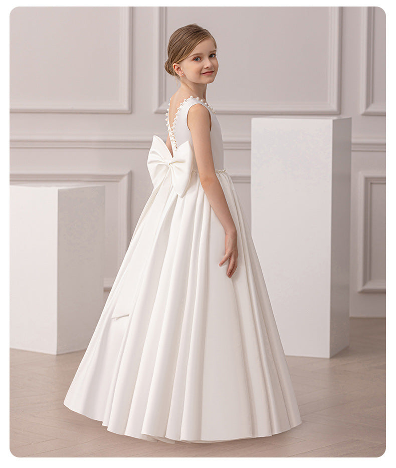 Girls floor-length evening and flower girl gown