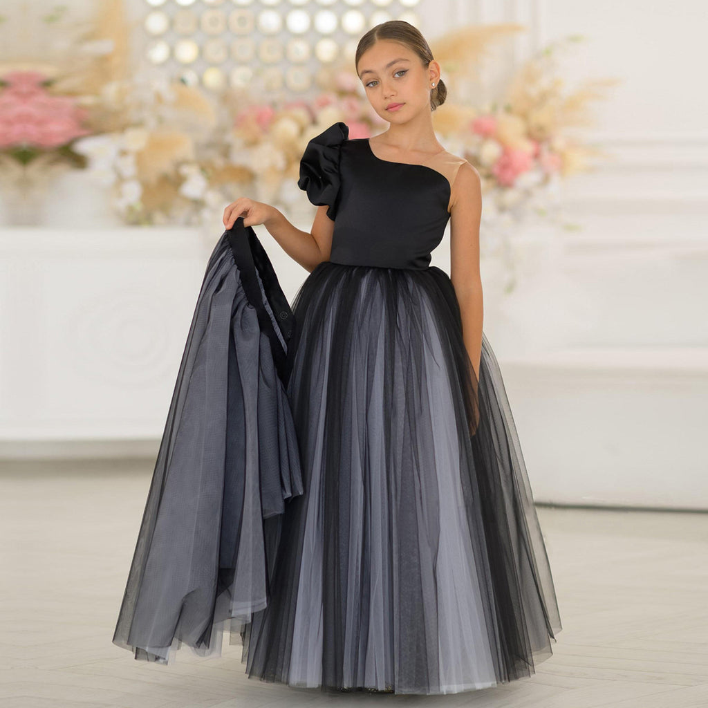 Girls runway princess evening gown