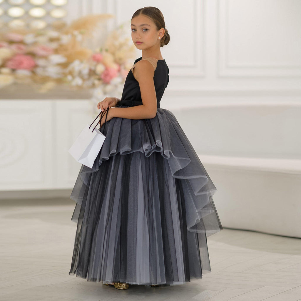 Girls runway princess evening gown