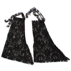 Black lace flared sleeves for girls Halloween costume, designed for costume parties.