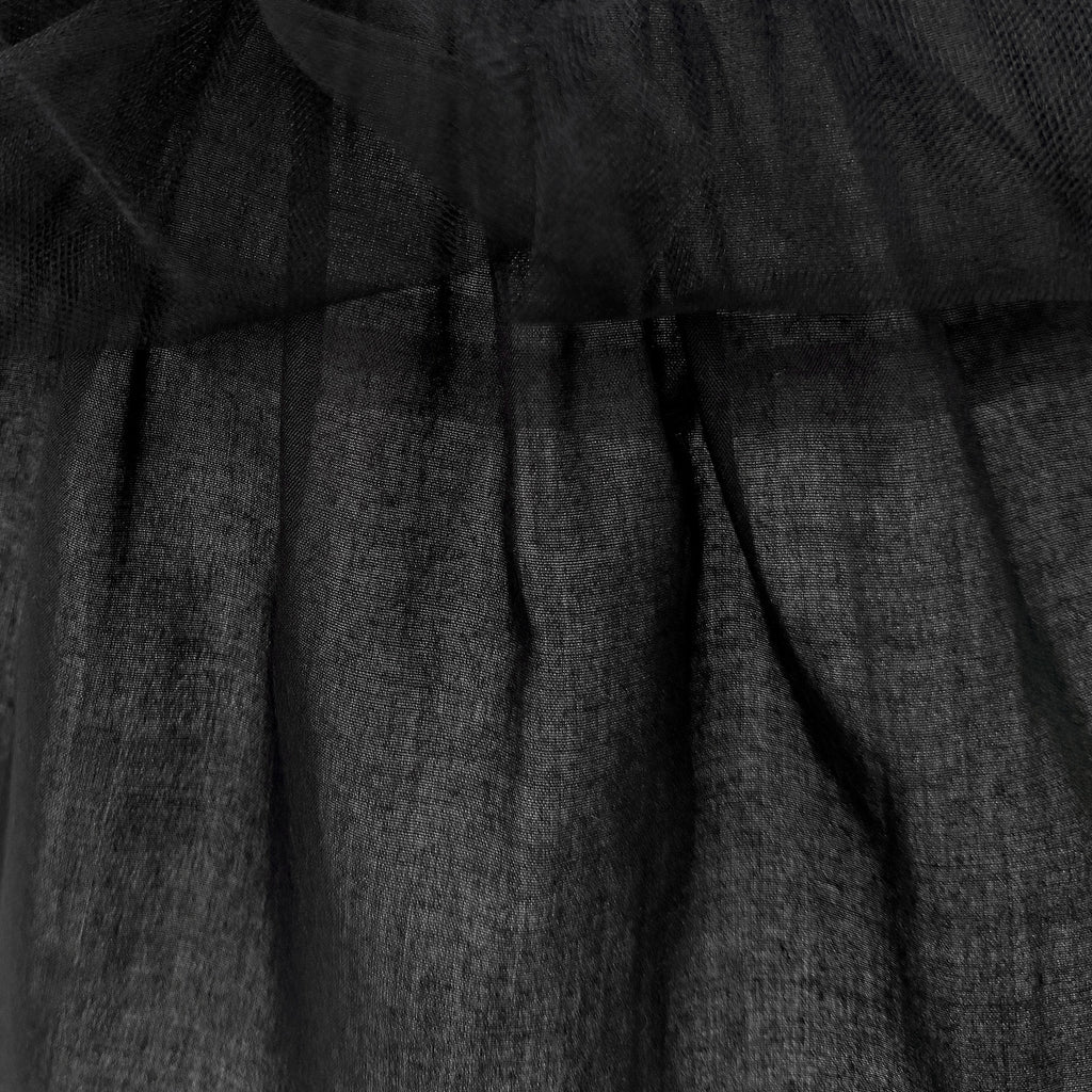 Black & Orange spiderweb lace girls halloween dress with halter neck, back bow and high-low tulle train, designed for Halloween parties, view 13