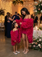 Fuchsia Ruffle Mini Mommy and Daughter Matching Dresses