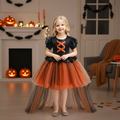 Emma high-low trailing girls Halloween witch dress