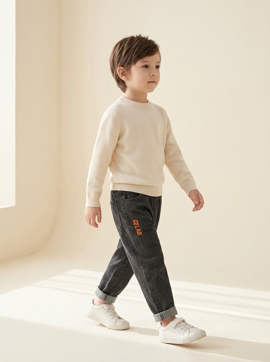 Children's Jeans Thin Loose Trousers