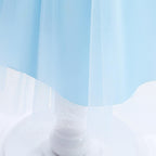 Sky Blue sequin girls party dress with tulle skirt and satin waistband, designed for birthdays and holidays, view 6