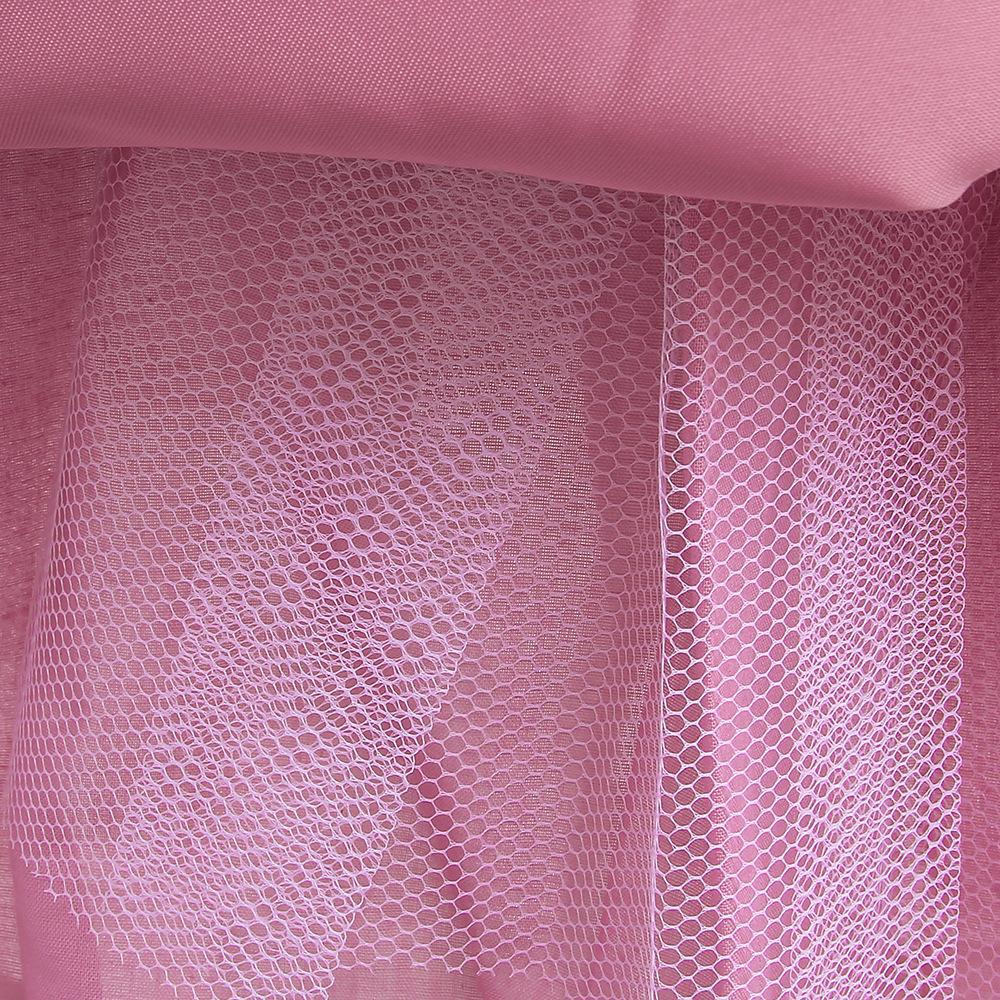 Dusty Pink sequin girls party dress with tulle skirt and satin waistband, designed for birthdays and holidays, view 7