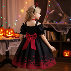 Isabella girls red bat print vampire style Halloween dress