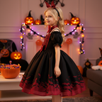 Isabella girls red bat print vampire style Halloween dress