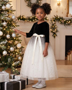 Velvet Star Tulle Ball Gown in Black & White – lifestyle photo 2
