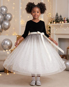 Velvet Star Tulle Ball Gown in Black & White – lifestyle photo 3
